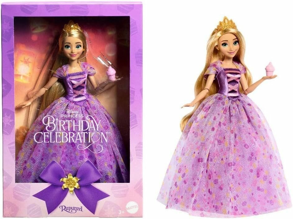 Кукла Mattel Disney Princess - Коллекционная кукла Принцесса Рапунцель на день Рождения - Дисней Принцессы HYC38