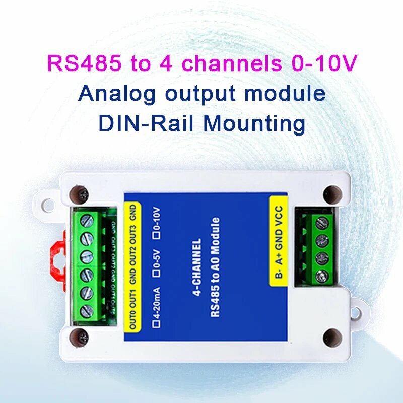 Модуль преобразования аналоговый 4-20 мА 0-5 в 0-10 В в RS485 протоколы Modbus RTU 2 4 8 каналов цифровые Модули преобразования RS485, LS-485to4Ai-V10