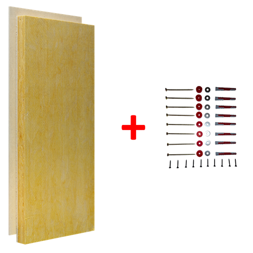 Звукоизоляционная панель шумоборец 70, размер 1200х600х70 мм, вес 21 кг