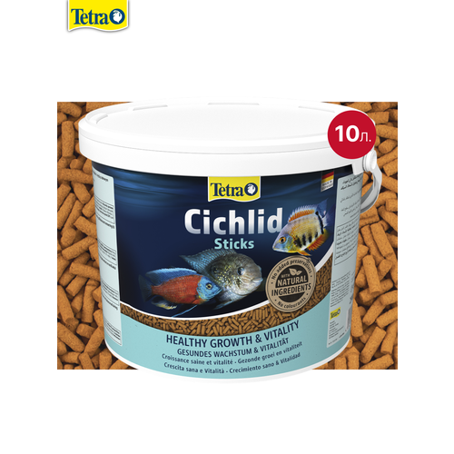 Корм для рыб "TetraCichlid", палочки, для цихлид, для всех зон, 10л