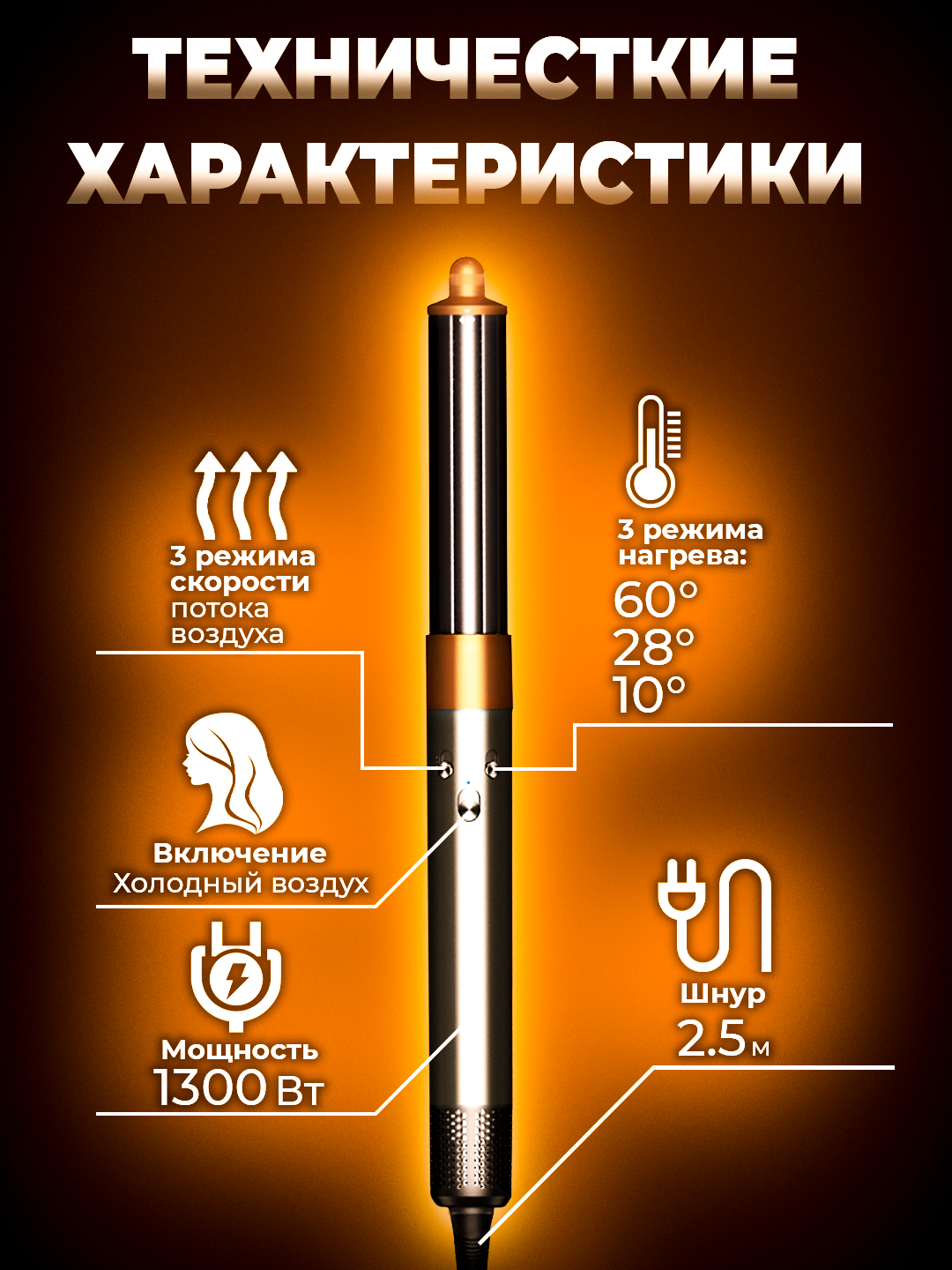 Фен-стайлер 4в1 серый, мультистайлер для локонов, брашинг, выпрямление, против рассеченных кончиков — фото 1