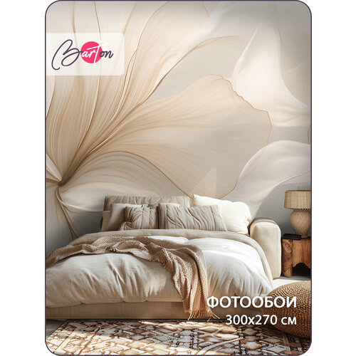 фото Фотообои на стену флизелиновые 3d абстракция цветы 300х270 см bartonwall m240 barton wallpapers