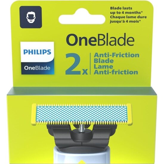 Сменные лезвия Philips QP225/50 для бритв OneBlade и OneBlade Pro, 2 шт. — фото 1