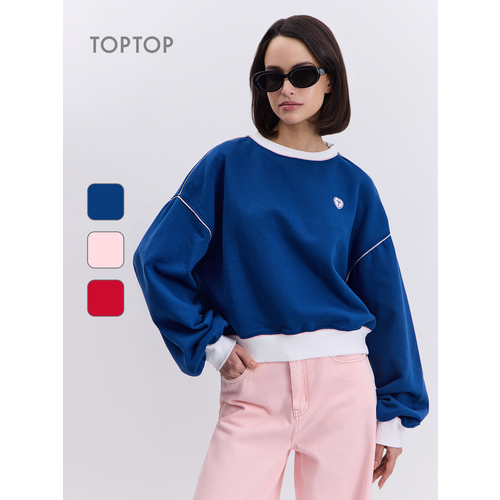 фото Свитшот toptop, размер m, , синий