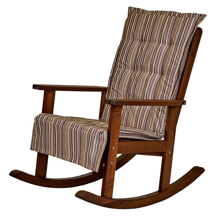 Садовое кресло-качалка Интерлинк деревянное коричневое оливер 100х67х95 см
