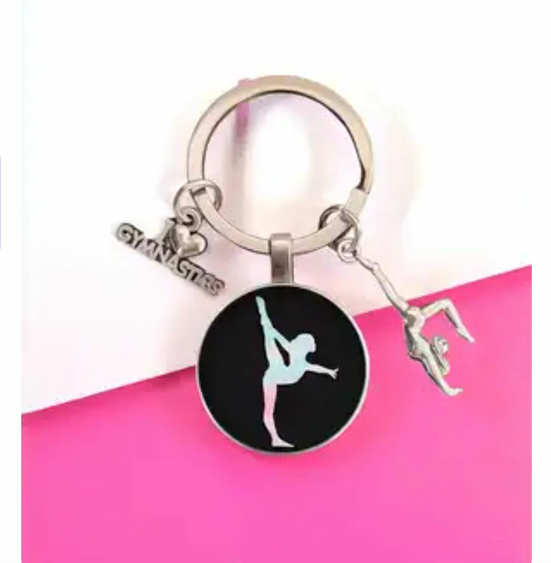 Брелок черный розовый голубой