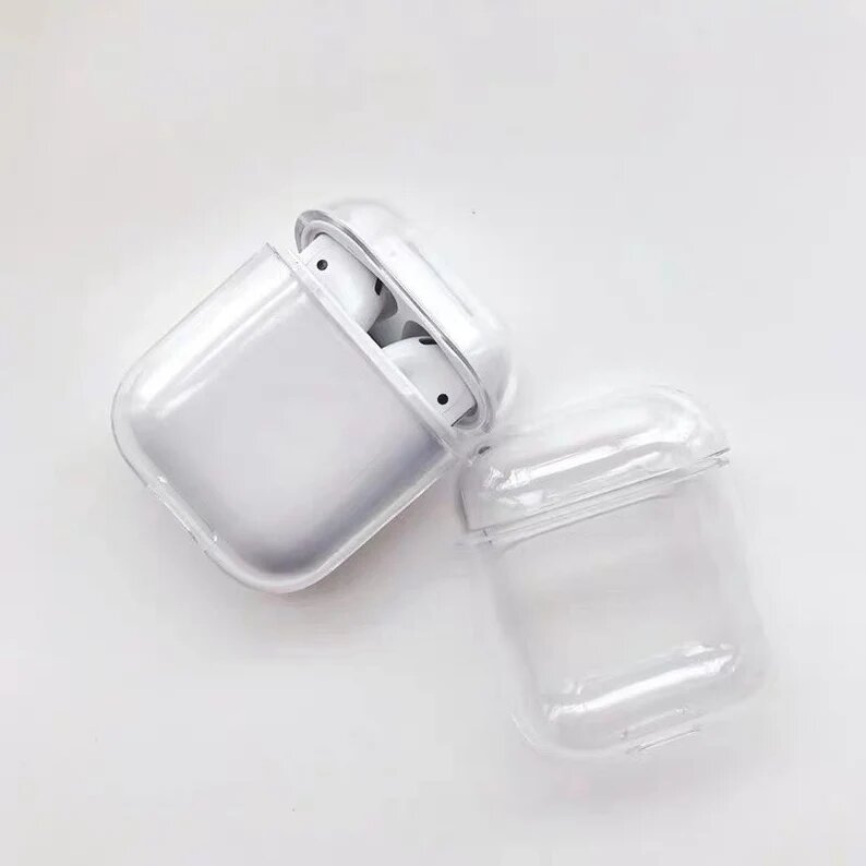 Чехол для наушников, силиконовые, защита от царапин и ударов, для AirPods 1/2, Прозрачный Цвет — фото 1