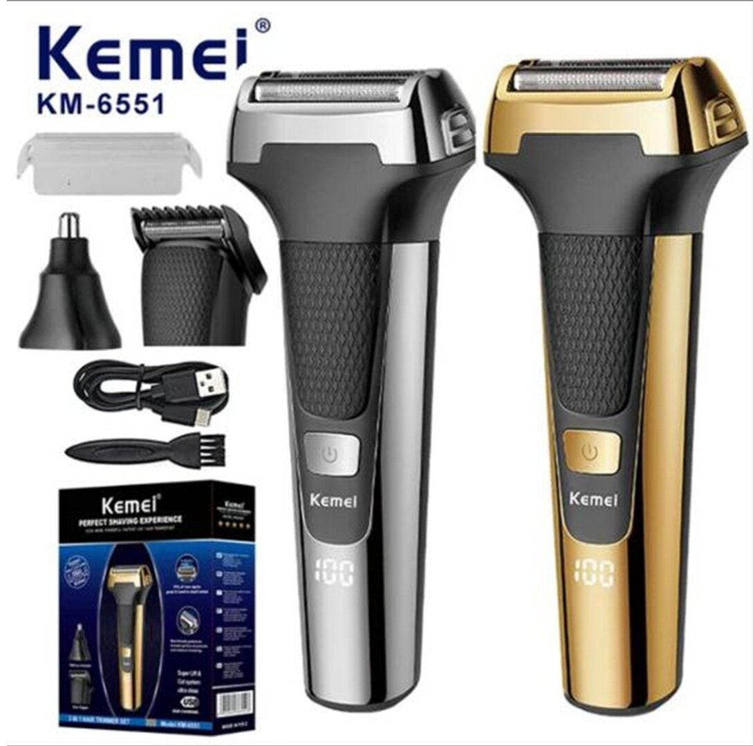 Электробритва Kemei KM-6551 3 в 1 (триммер, бритва, машинка для стрижки)