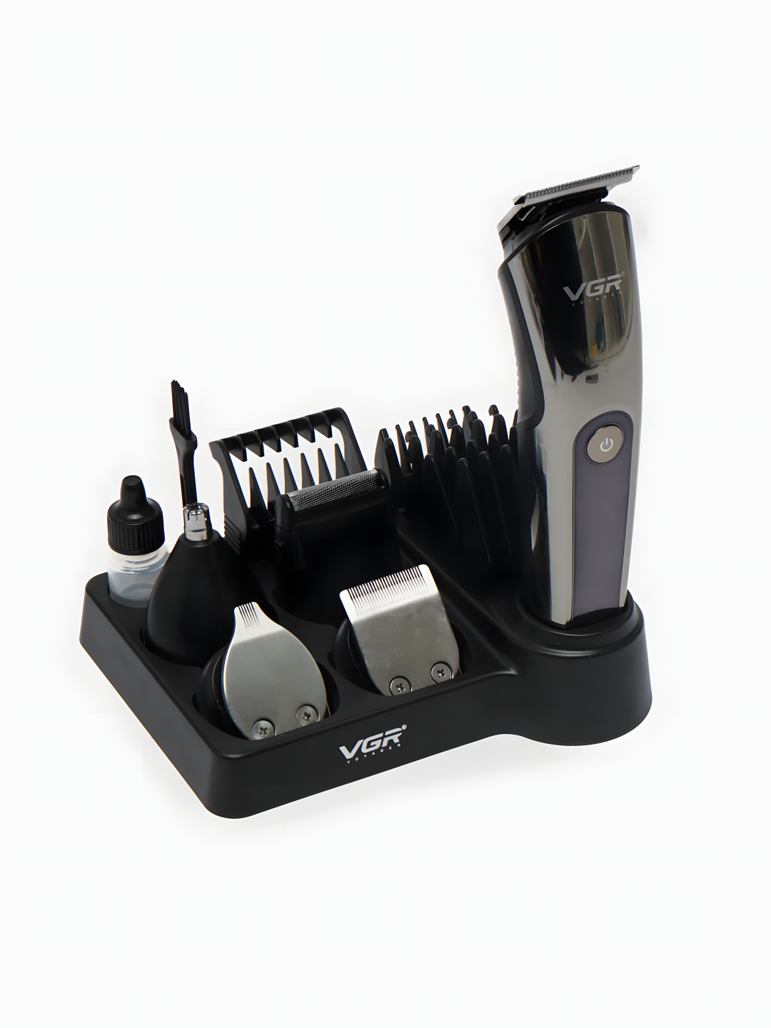 Триммер VGR HomeProfessional V-107, для волос и бороды, 11 в 1, водонепроницаемый, черный