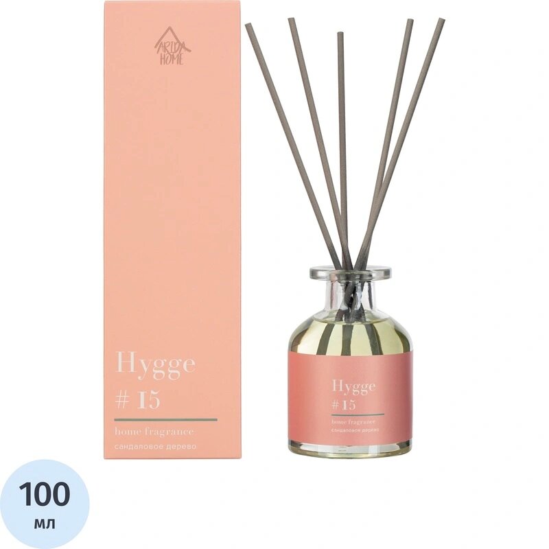 Аромадиффузор с палочками Hygge  15 Сандаловое дерево 100 мл 100 310