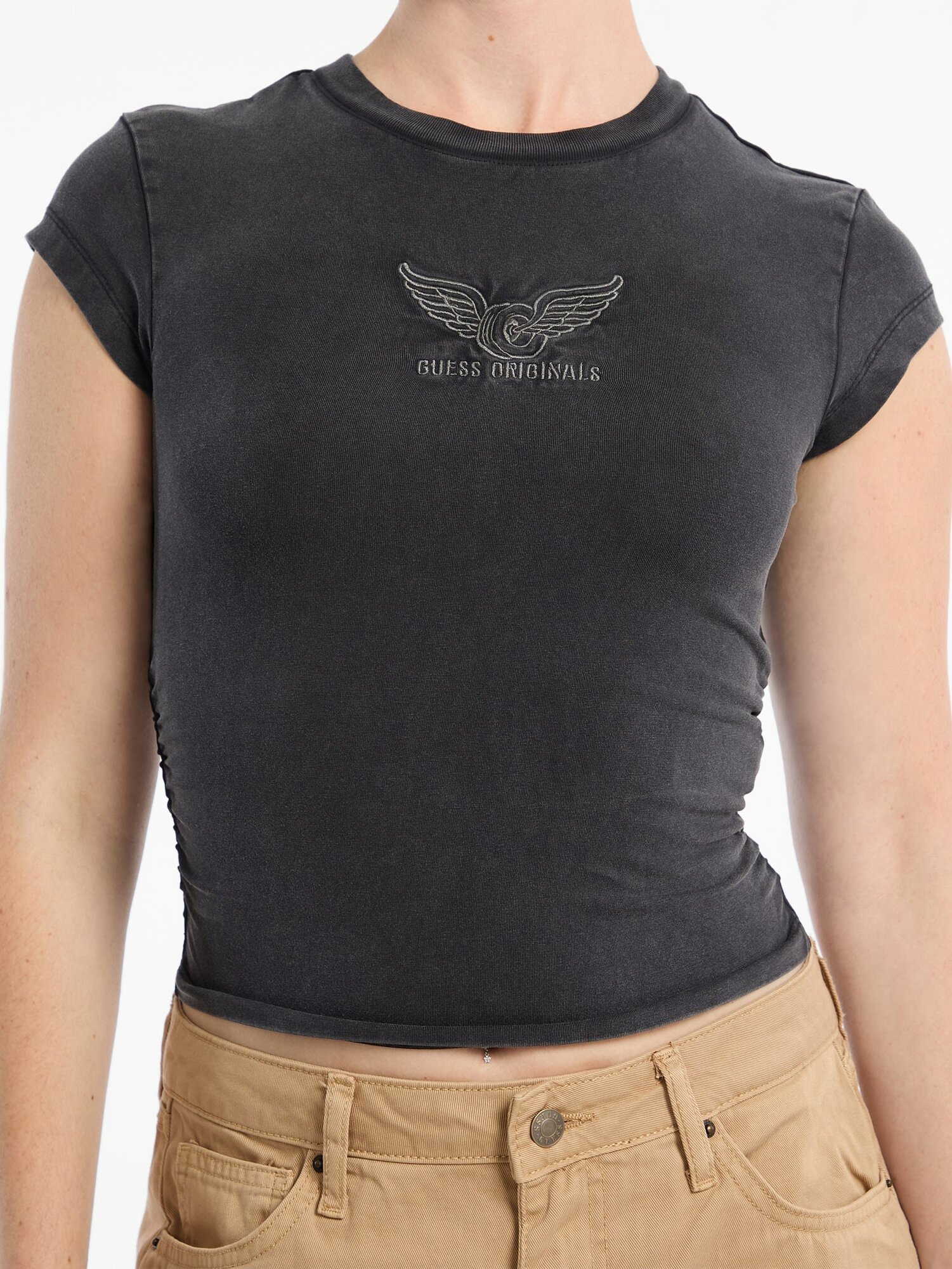 Футболка GUESS, размер XS, черный — фото 1