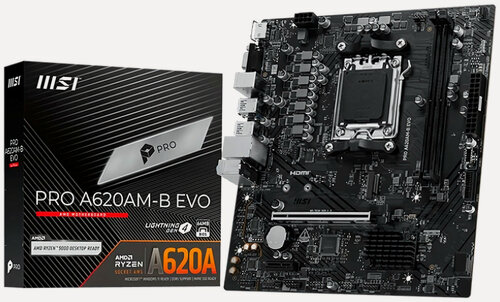 Изображение товара Материнская плата MSI PRO A620AM-B EVO (AM5, mATX)
