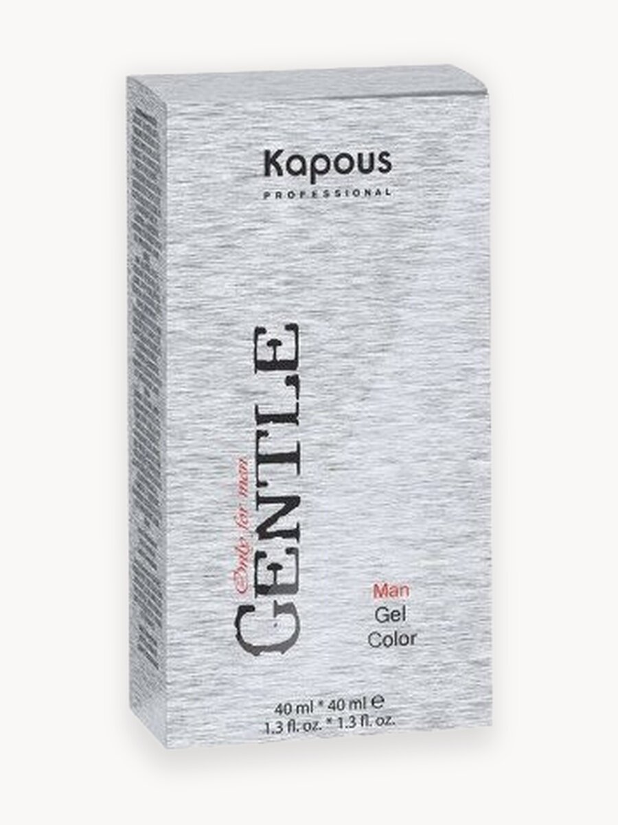 Гель-краска для волос для мужчин без аммония Kapous «Gentlemen», 6-светло-коричневый, 40 мл+40 мл