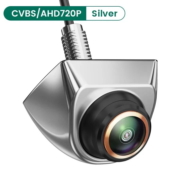 Автомобильная камера заднего вида AHD CVBS 1080P Full HD камера заднего вида 170 ° широкоугольная камера ночного видения «рыбий глаз» автомобильная камера заднего вида, Silver-CVBS-AHD720P