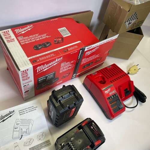 Milwaukee MIL-48-59-1862SC M18 18 В аккумулятор высокой мощности 2шт 60 АчЗу М18 М12 41300₽