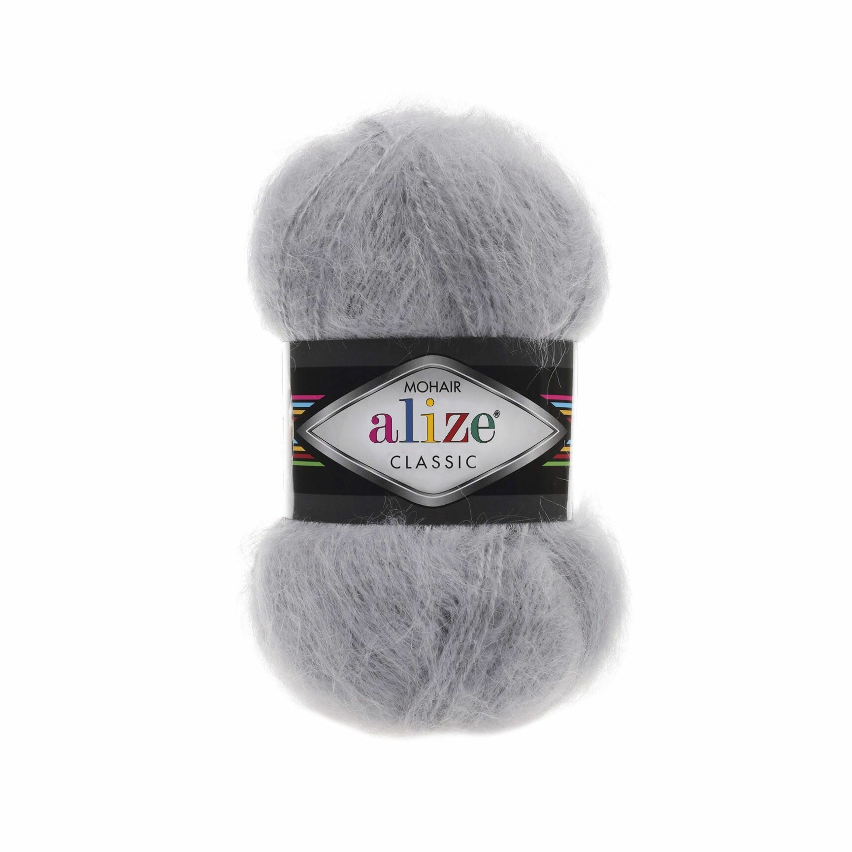 Мохер классик (Mohair classic NEW) упаковка 5 мотков 100 г. 200 м. 25% мохер 24% шерсть 51% акрил цвет 21 серый