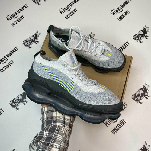 фото Кроссовки nike air max scorpion flyknit, размер 42 eu / 8,5 us / 26,5 см, черный, синий, желтый, серый, зеленый