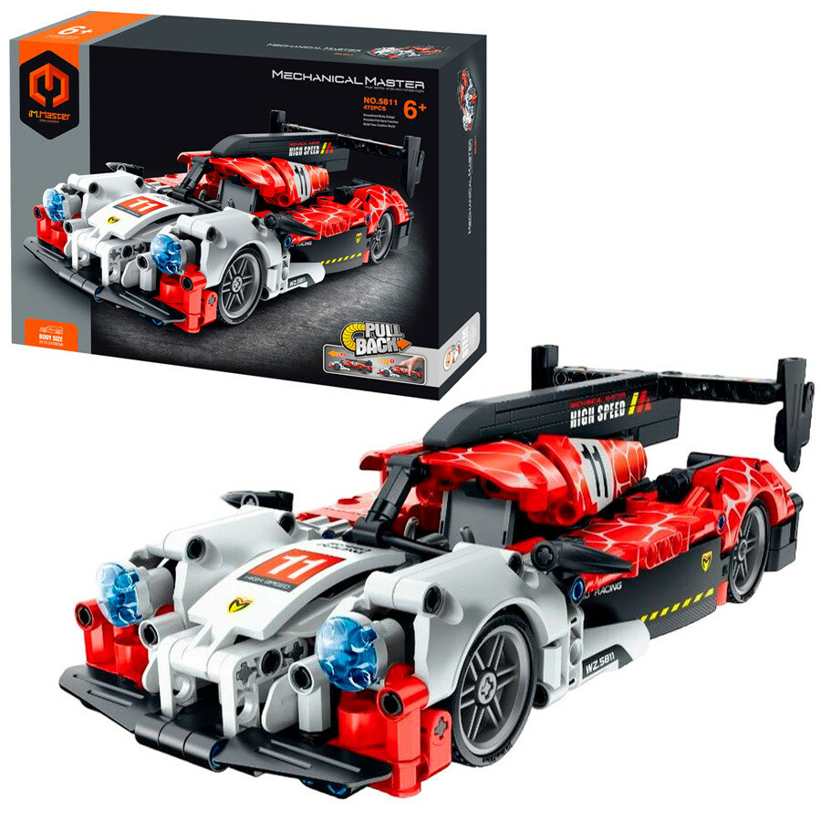 Конструктор iM.Master Спорткар красно-белый инерционный 5811
