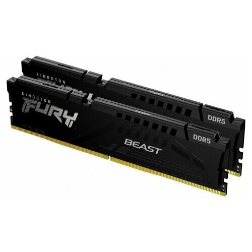 Оперативная память Kingston DDR5 32Gb 2x16Gb 5200MHz FURY Beast Black 9388₽