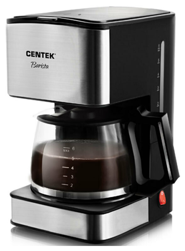 Кофеварка Centek CT-1144 680вт серебристый/черный