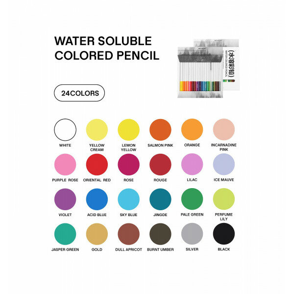 Акварельные карандаши HIMI 24 цвета — фото 1