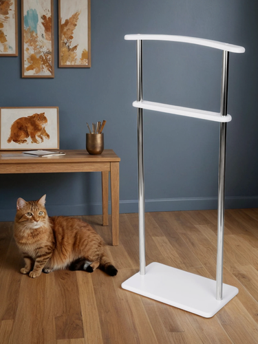 Изображение товара Вешалка GARRET Эдвин, МДФ/металл, напольная, дизайн лофт, цвет белый