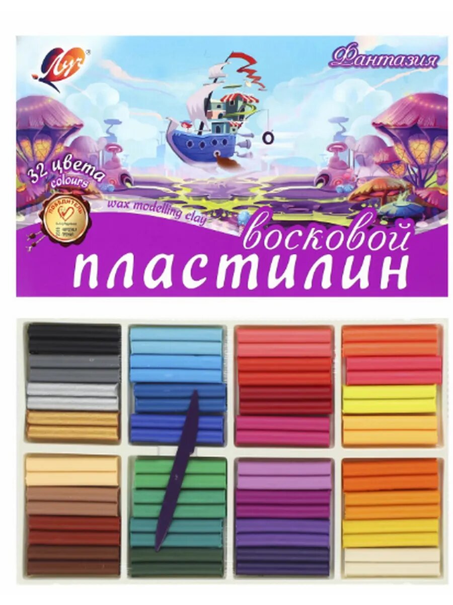 Пластилин набор 32 цвета — фото 1