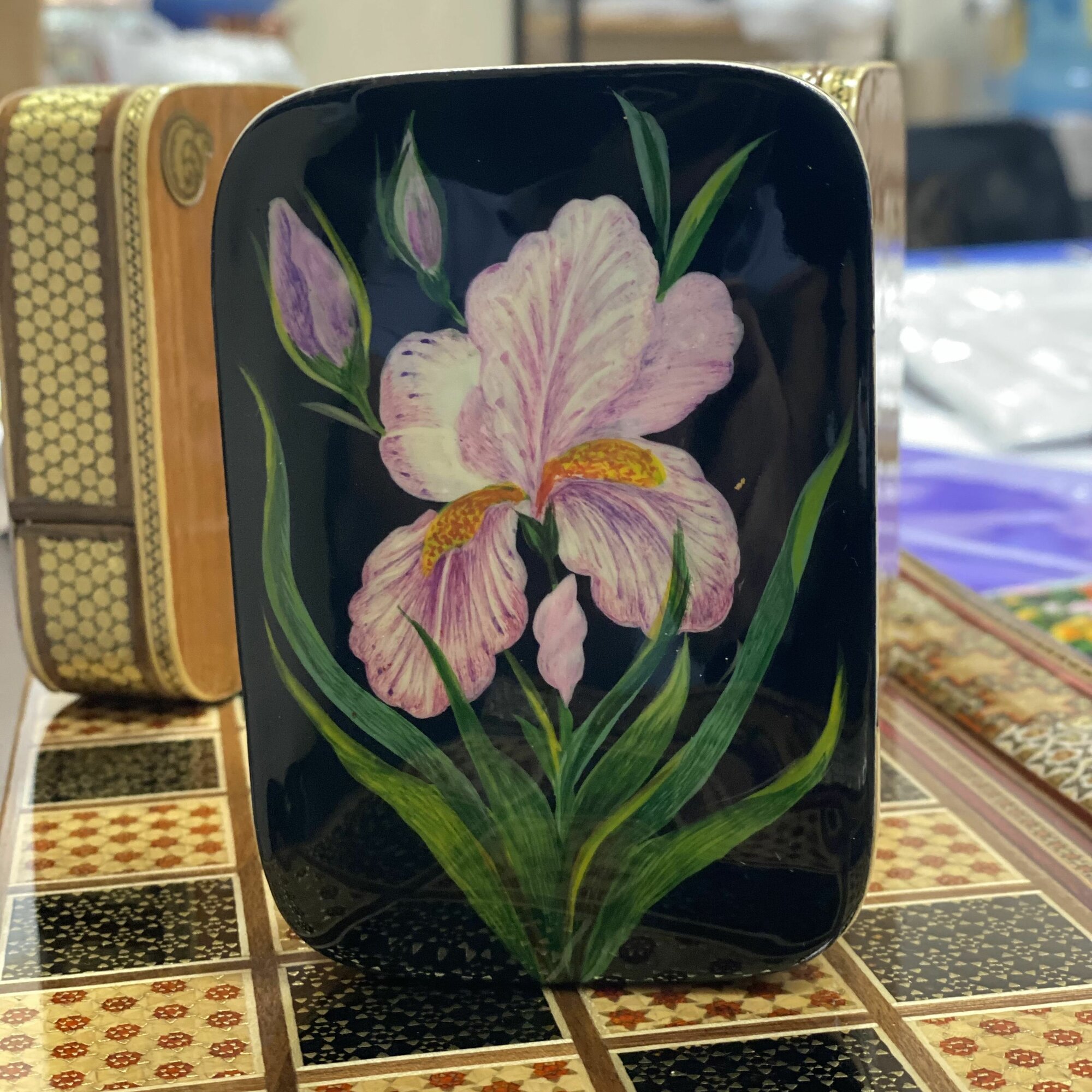 Чехол для карт Персидский базар "Иран", ручная работа, дерево