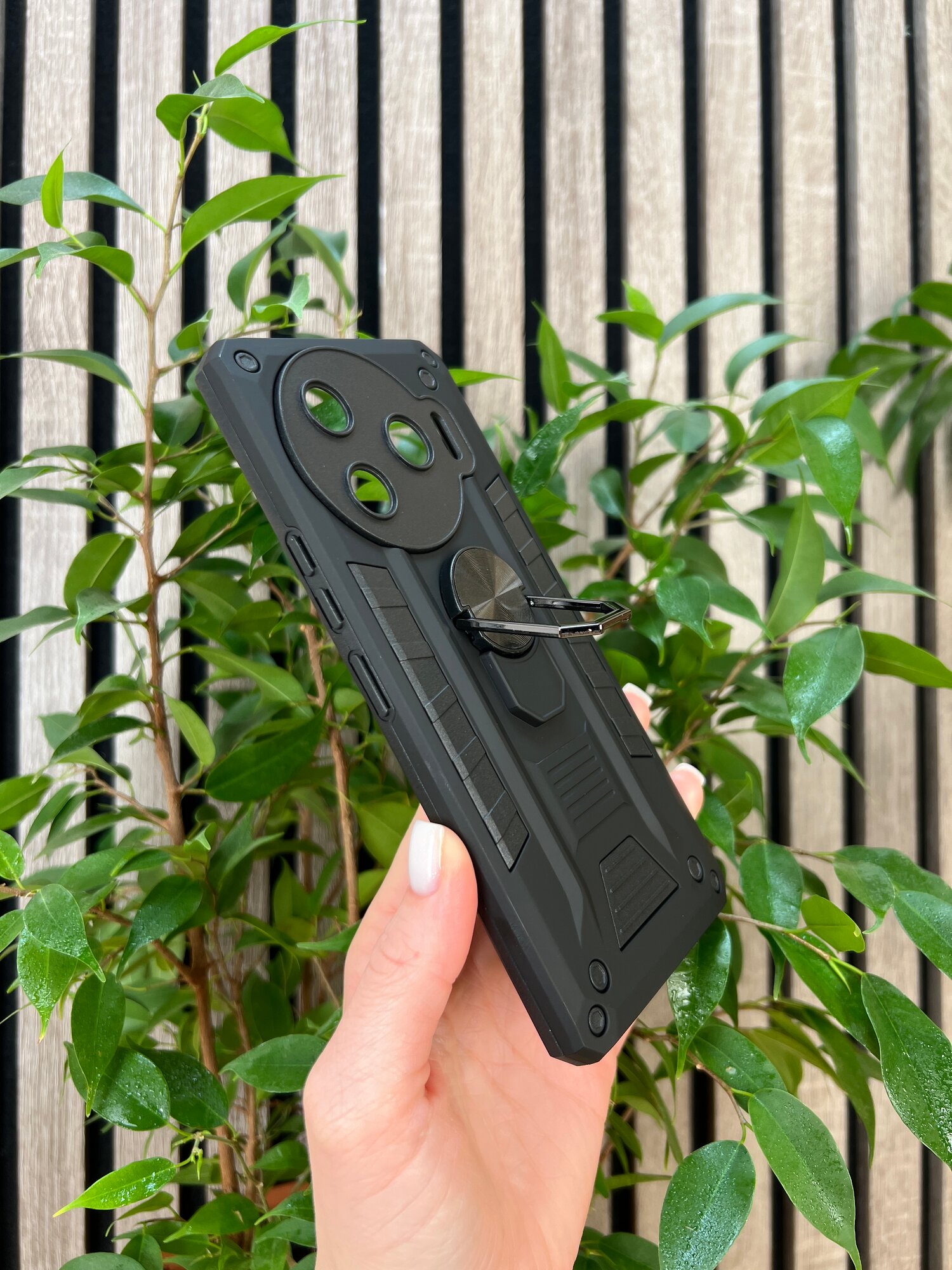 Чехол для Tecno Camon 30 Pro 5G / Техно Камон 30 Про 5G противоударный military (Черный) — фото 1