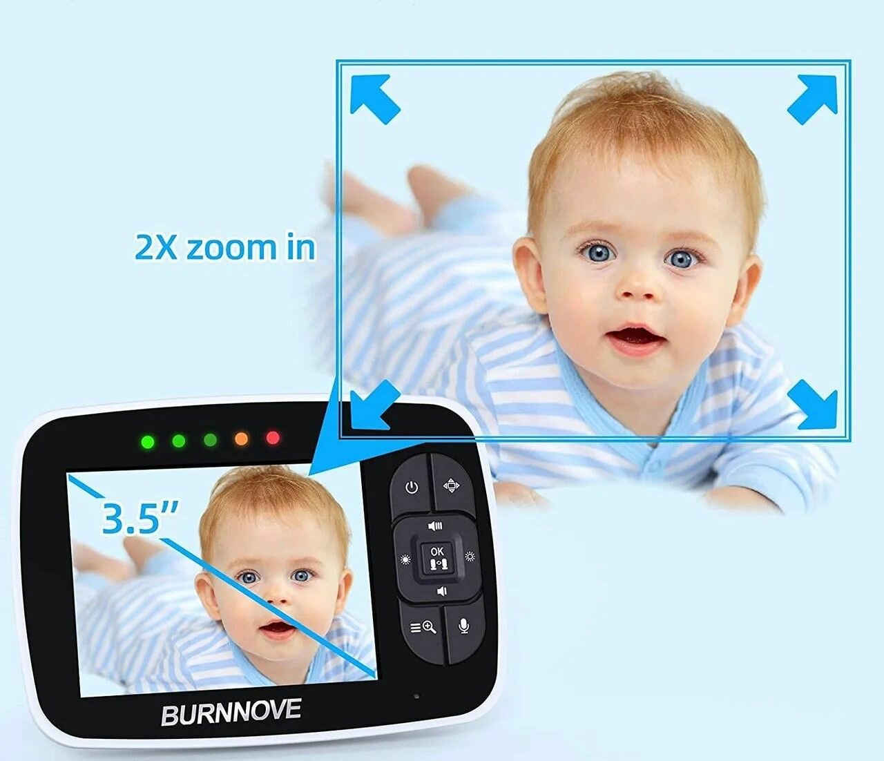 GOODBABY SM35PTZ Цифровая беспроводная видеоняня с 3.5-дюймовым цветным экраном