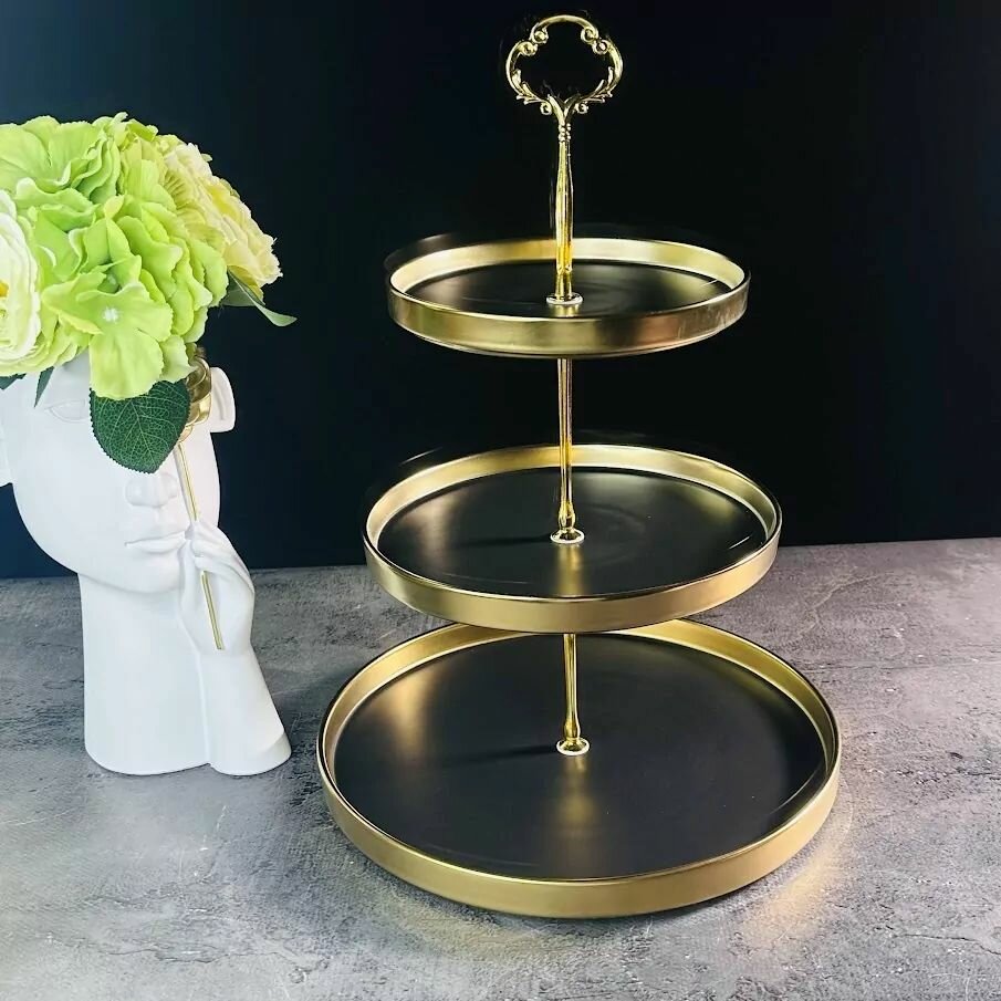 Трехъярусная этажерка Lenardi Multicolor фарфор — фото 1