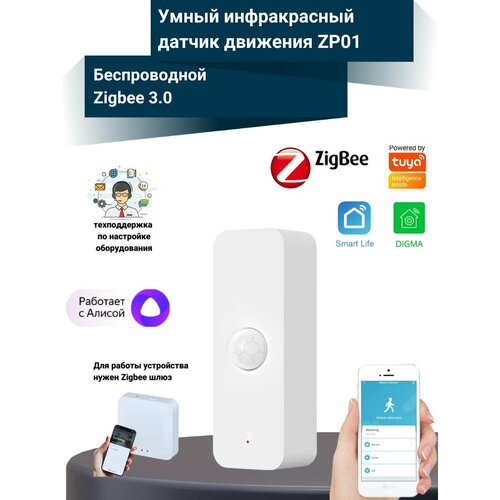 фото Умный беспроводной zigbee датчик движения zp01 netgim