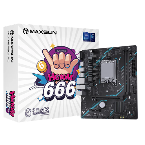 Материнская плата Maxsun MS-H610M 666 WIFI6 D5 LGA1700 12524₽