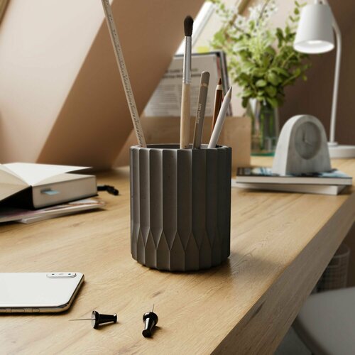 Органайзер для канцелярии настольный темно серый матовый 1869₽