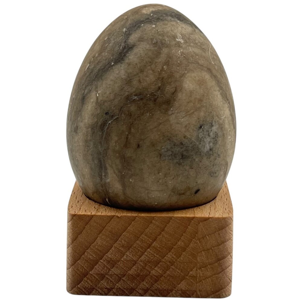 Яйцо из натурального камня 5,5 см, на подставке, мраморный оникс, 1991-2000 гг, Карлюк, Туркмения