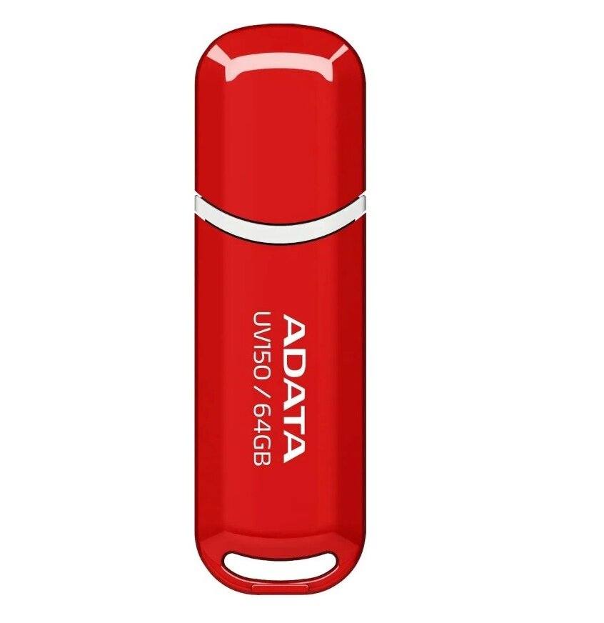 Флэш-накопитель A-Data DashDrive UV150 64ГБ, USB3.2, красный, (AUV150-64G-RRD) — фото 1