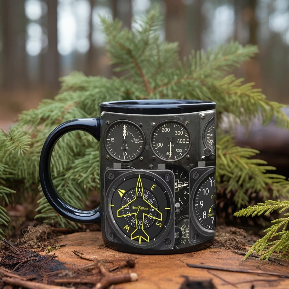 Керамическая кружка Space Shuttle черного цвета Light Magic style 01