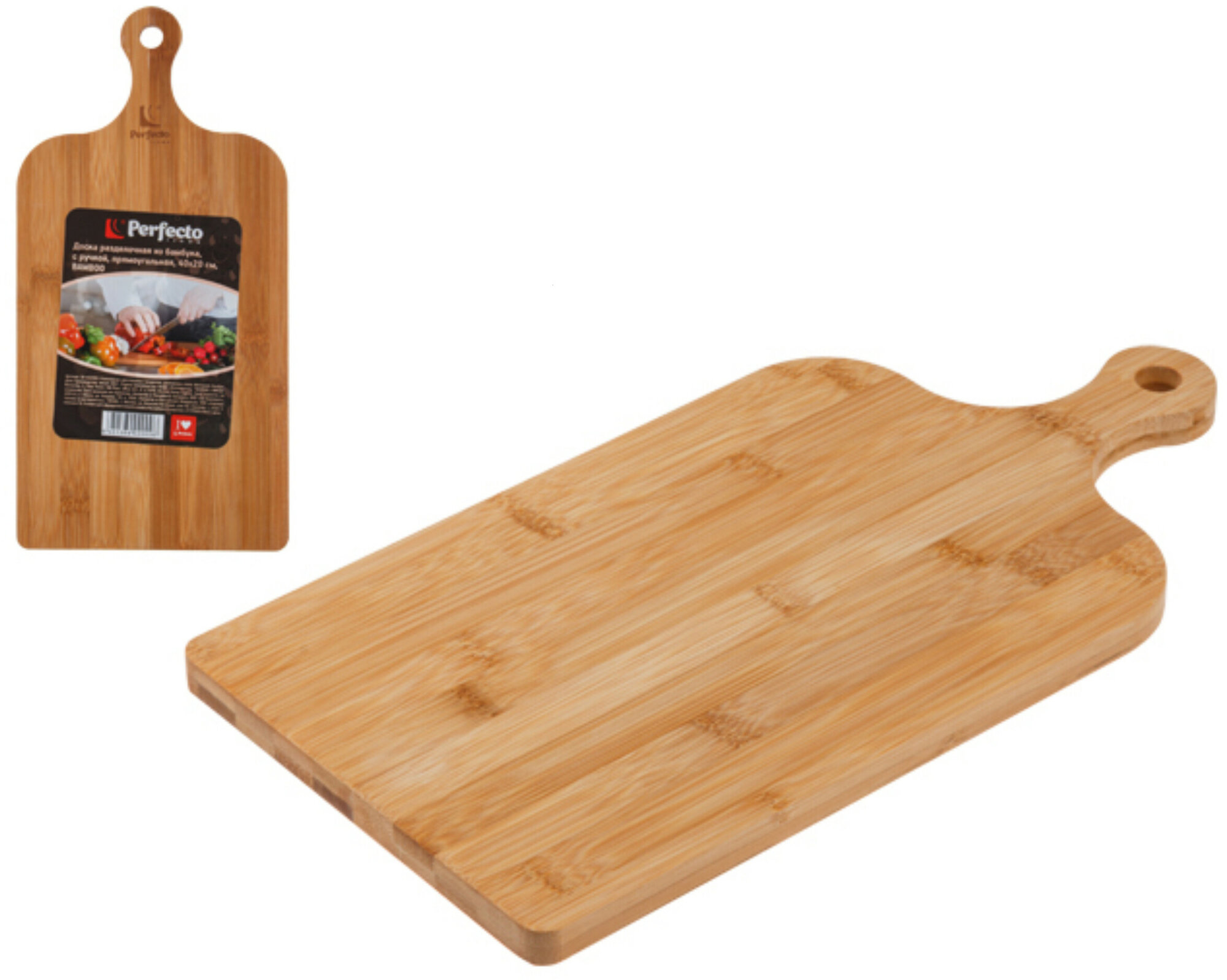 Доска разделочная деревянная PERFECTO LINEA прямоугольная 20 х 40 см (38-402000) — фото 1