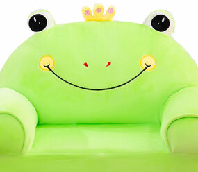 Мягкий складной детский диван с подлокотниками в виде лягушки для мальчиков и девочек, 3 слоя, комфортная мебель для детской комнаты