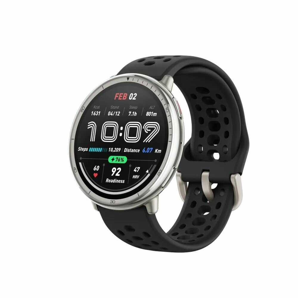 Смарт-часы Amazfit A2437, AMOLED-экран, мониторинг здоровья, черный — фото 1
