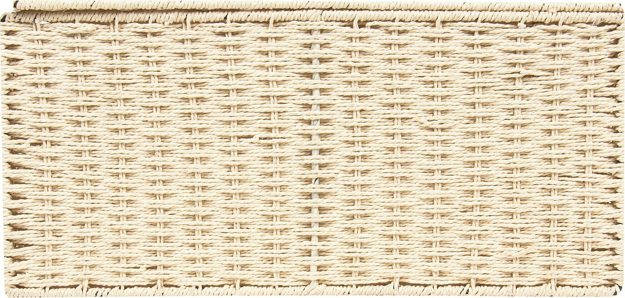 Корзина для хранения 45x21x33 см бумажный шпагат цвет бежевый