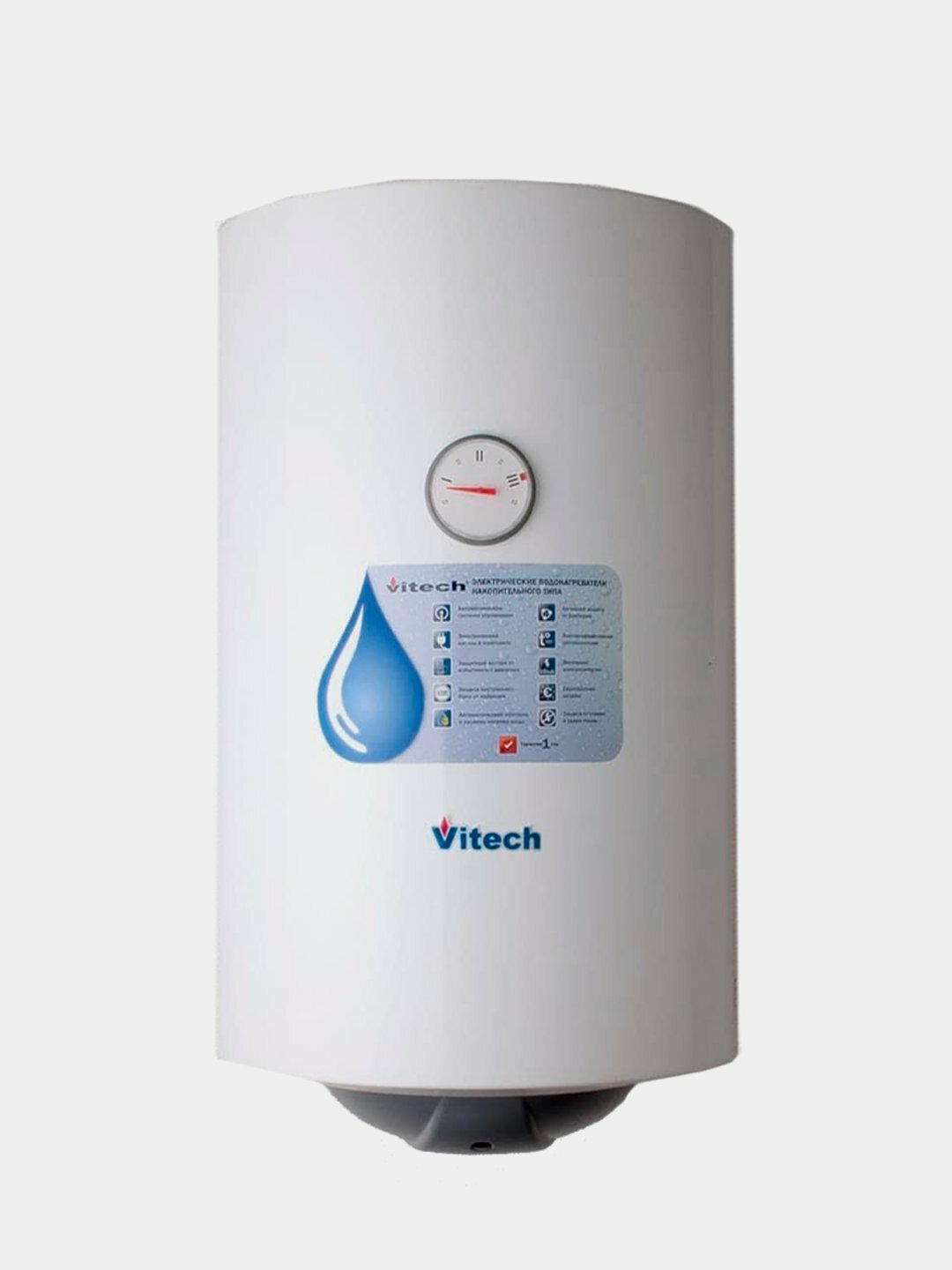 Водонагреватель Vitech ЭВАД - 50 л Покрытие внутреннего бака Эмаль, установка Настенная, Накопительный