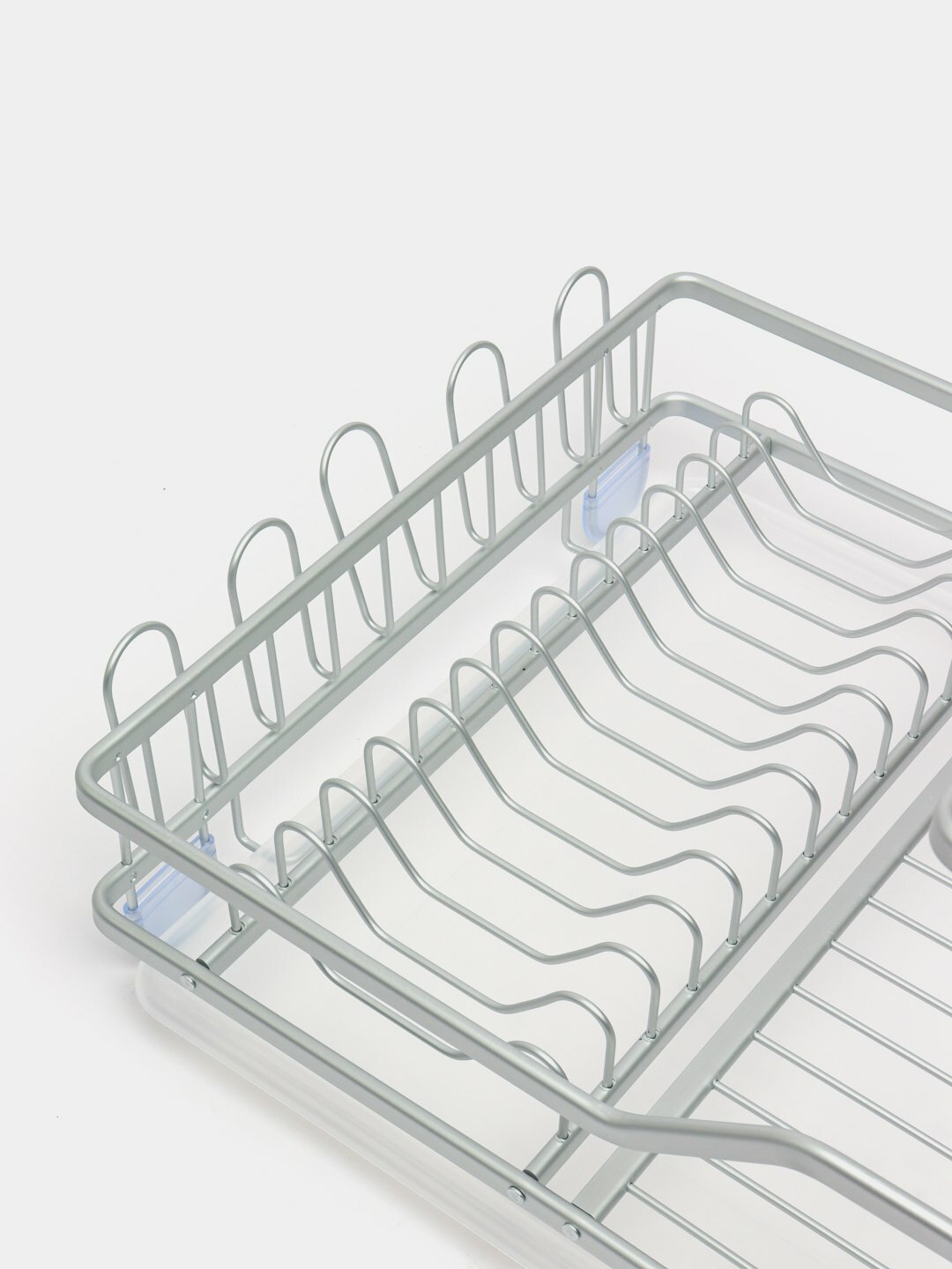 Сушилка для посуды настольная, с поддоном, алюминий, 2 яруса — фото 1