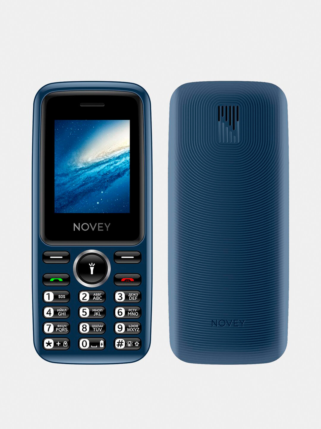 Кнопочный, мобильный телефон Novey 102 Black 1-SIM слот, синий