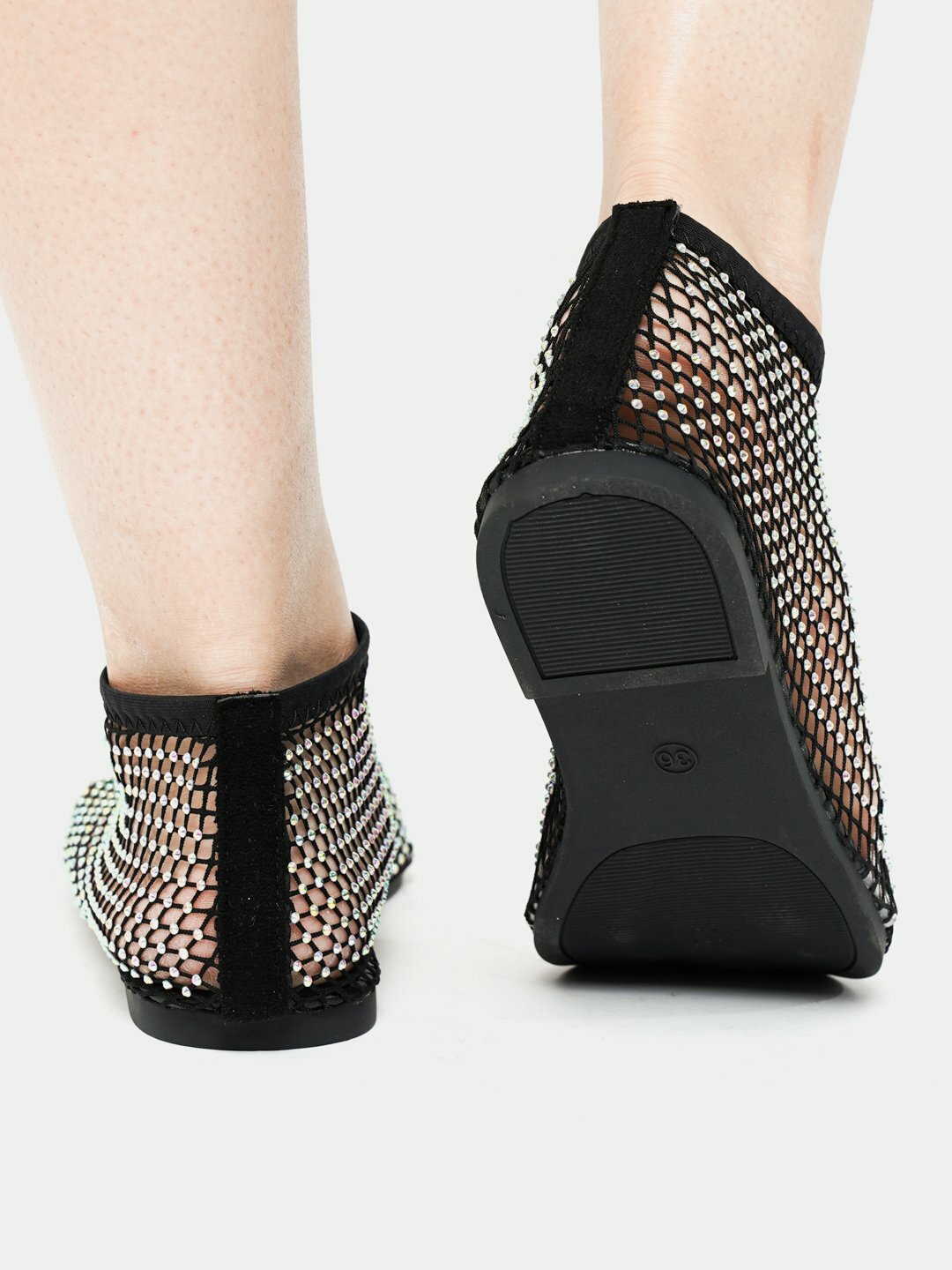 Босоножки Блестящие босоножки 2025, размер 37, черный — фото 1