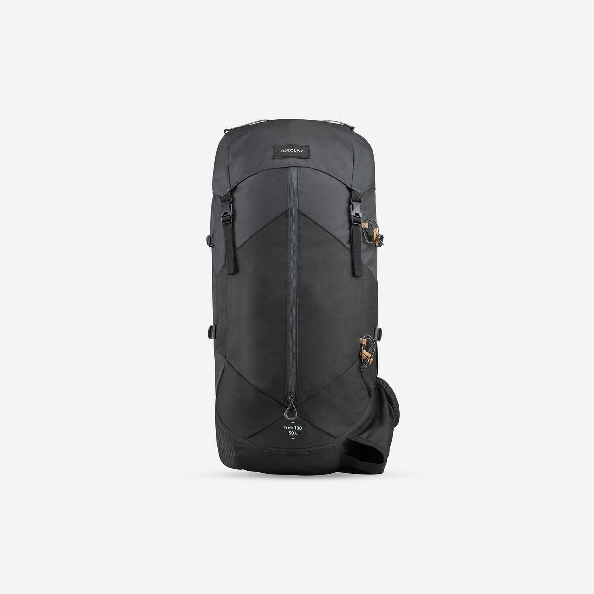 Рюкзак походный, мужской, туристический- Decathlon, Forclaz MT100 Easyfit 50 л, цвет- черно-серый, 8559690