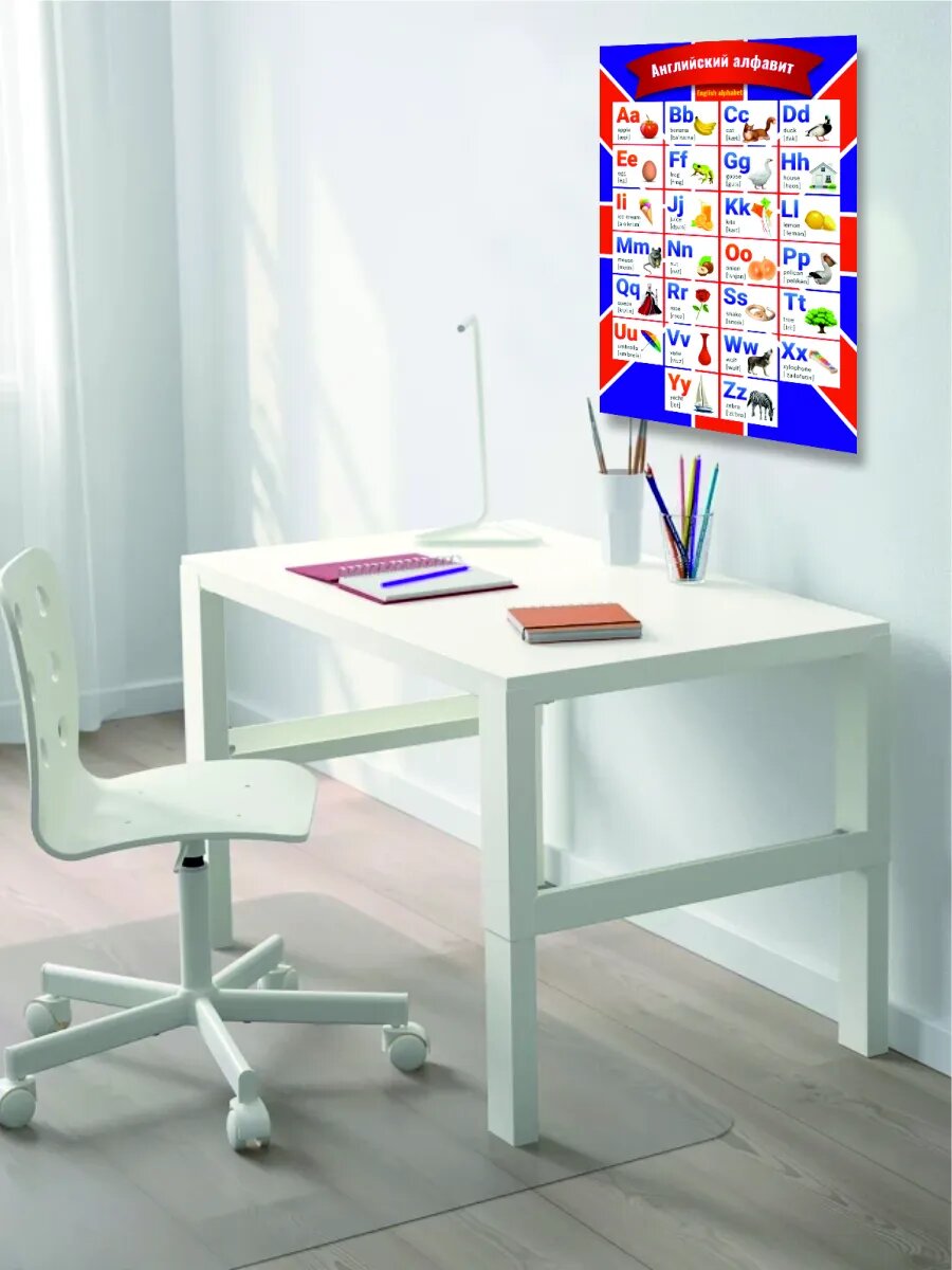 Английский алфавит А3 Синий — фото 1