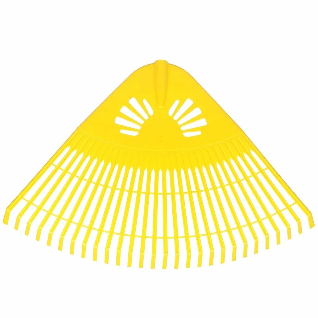 Грабли Инструм-Агро "Гардения", веерная конструкция, пластик, 28 зубца, жёлтые — фото 1