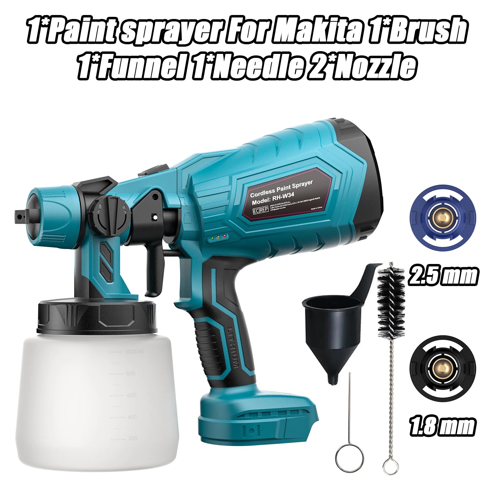 Аккумуляторный распылитель краски BATTOOL для Makita BL1830