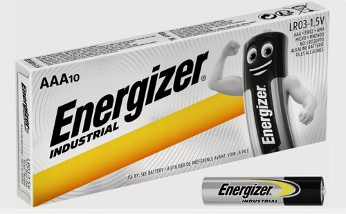 Изображение товара Батарейка Energizer Industrial AAA (LR03), 10 шт. (10 шт. в одной коробке)